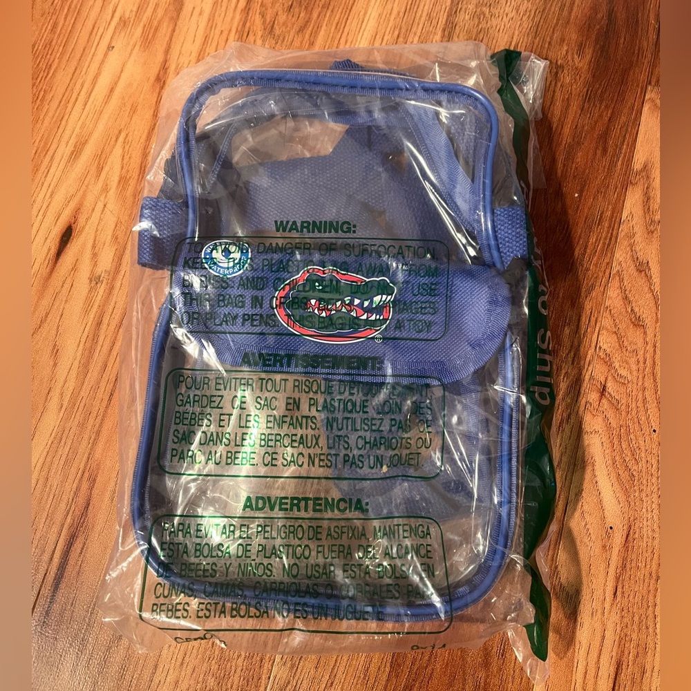 NWT NCAA Florida Gators Blue Crossbody Clear Bag Purse Stadium Approved - Picture 6 of 7